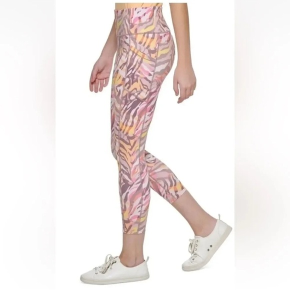 Calvin Klein Performance Printed High-Rise 7/8 Leggings - Pursuit Sunstorm - Picture 1 of 4